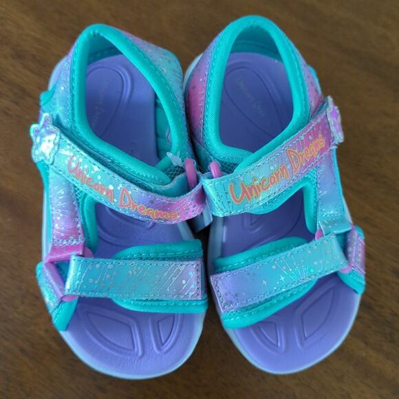 Sketchers kids Unicorn dreams light up sandals toddler girls size 8 NEW!! - Picture 9 of 9